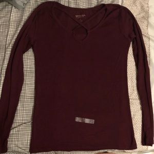 Long sleeve burgundy shirt